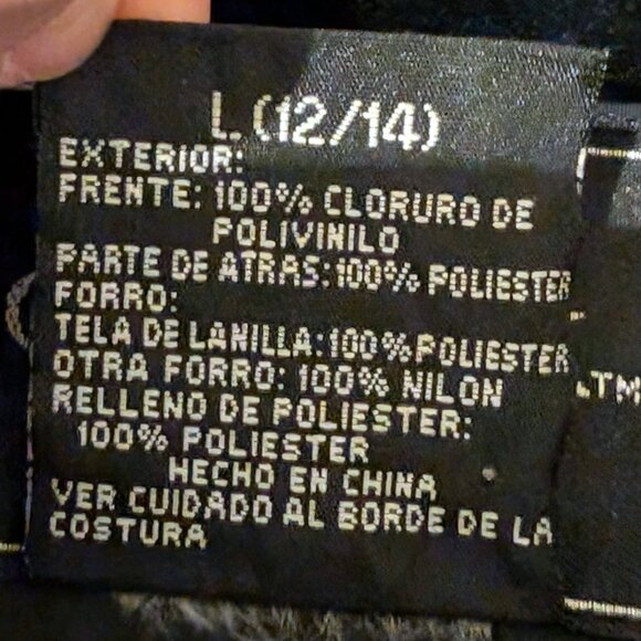 Vintage Y2K Outbrook Women's Black Jacket Large 12-14 Rain Coat Zipper Pockets - Picture 4 of 11